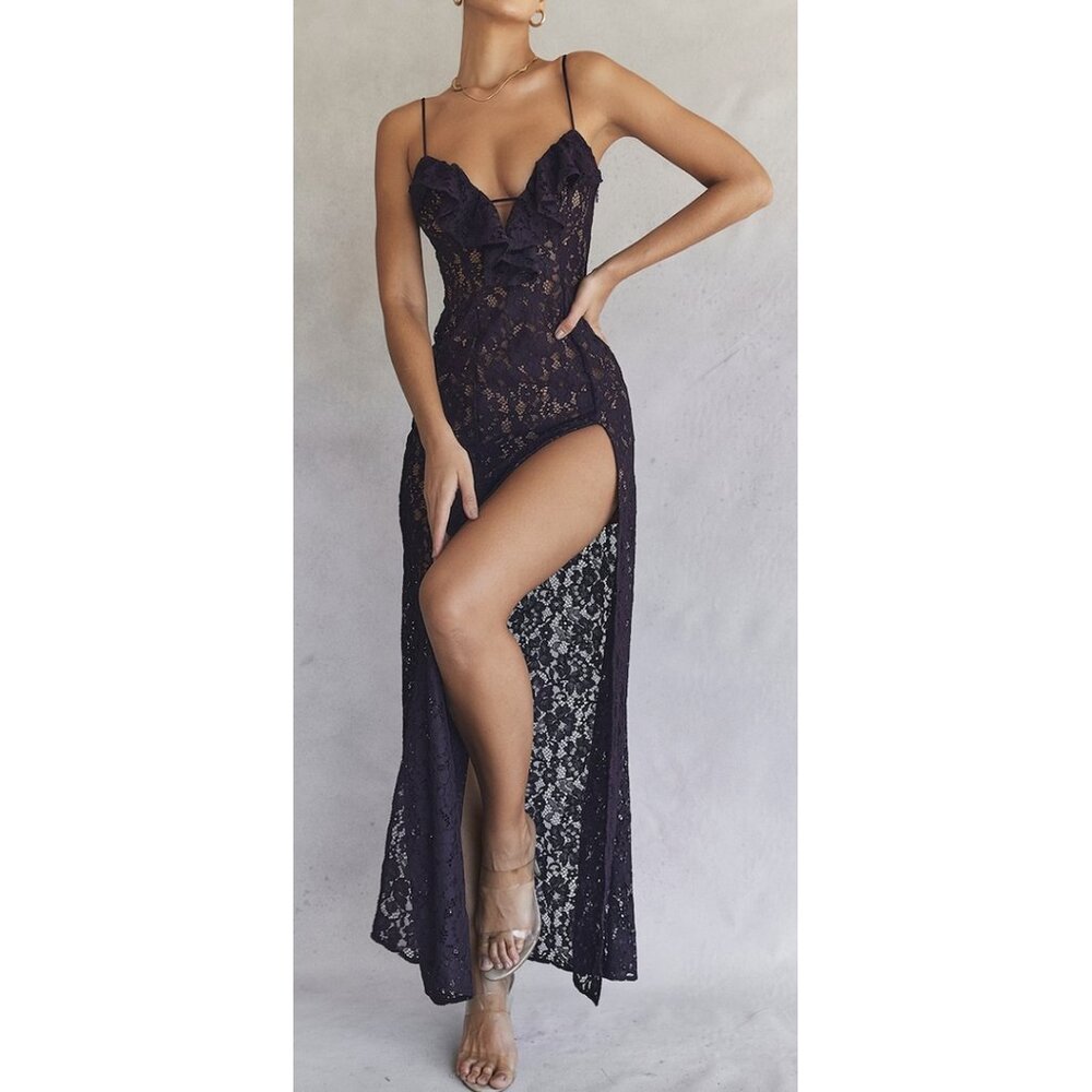 House of CB Black Lace Maxi Dress